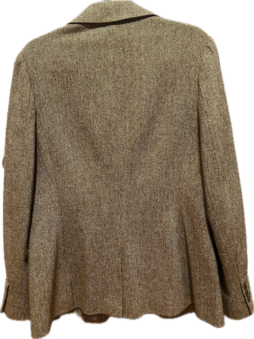 Eddie Bauer Herringbone Tweed Blazer Silk Wool Blend - Picture 2 of 7